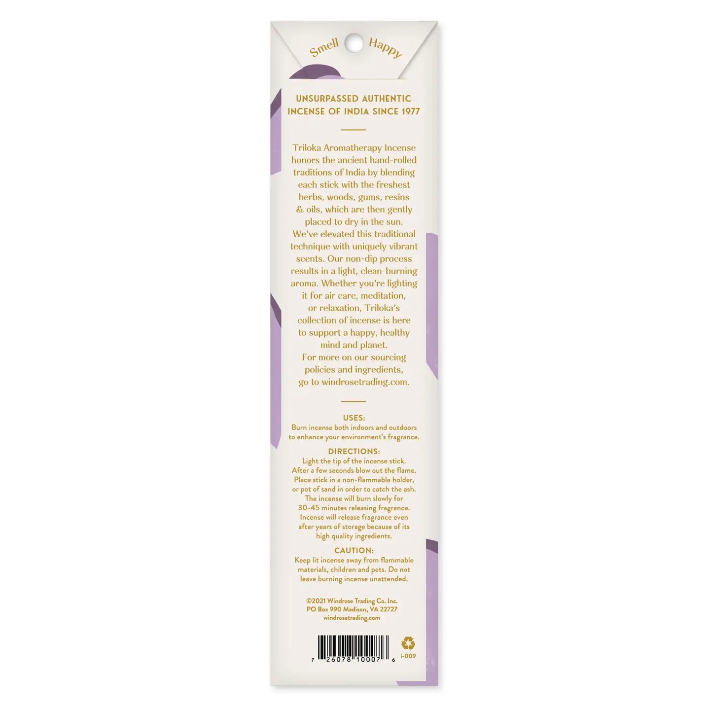 Triloka Lavender Fields Incense - Soft Aroma With a Hint of Exotic Flowers