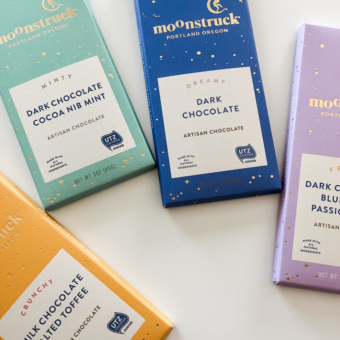 Moonstruck Dark Chocolate Blueberry Passionfruit Bar / Fruity Artisan Choclate Bar