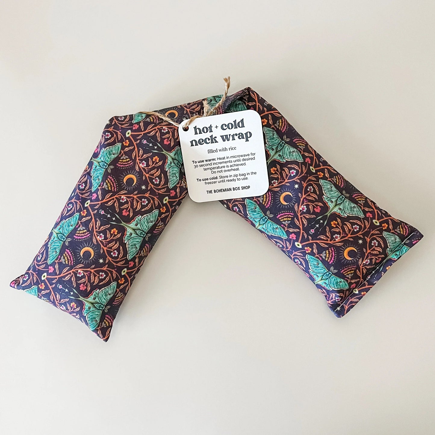 Luna Moth Hot and Cold Neck Wrap - Microwaveable Rice Packs