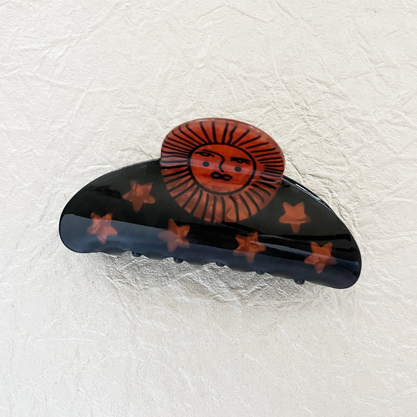 Black and Orange Sun Hair Claw