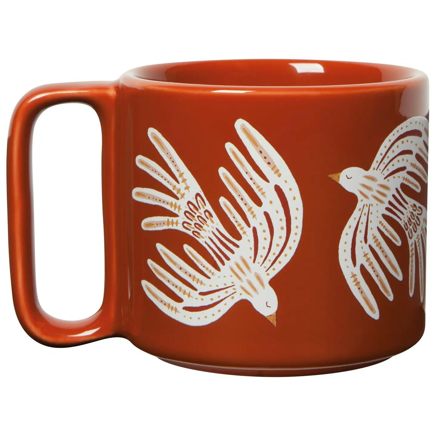 Plume Midi Studio Mug / Red Boho Mug