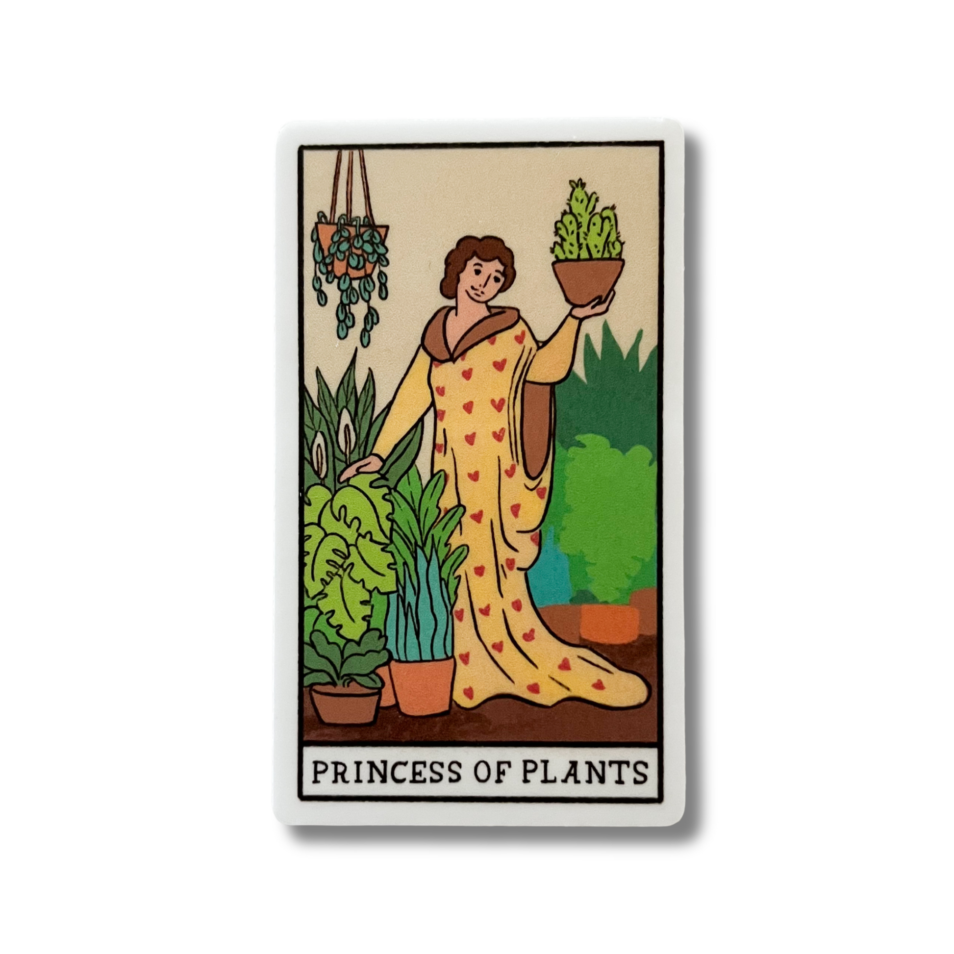 Princess of Plants Tarot Card Vinyl Sticker