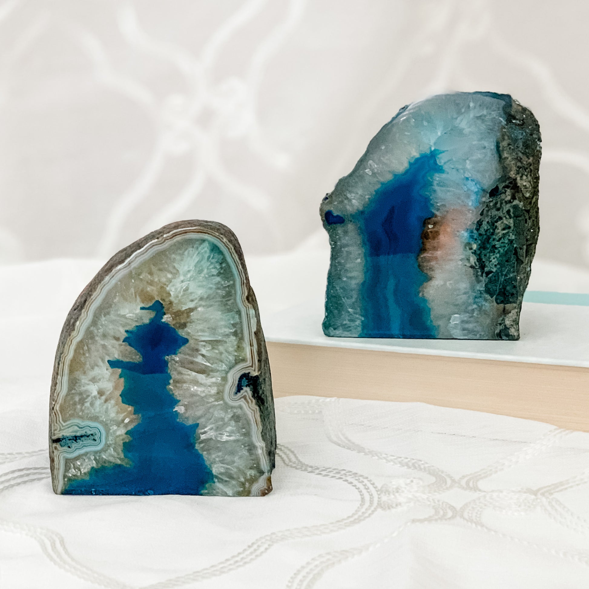 Blue Agate Candle Holder